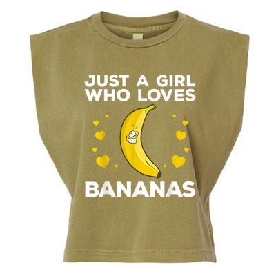 Funny Banana Design Women Girl Kids Banana Fruit Lovers Garment-Dyed Women's Muscle Tee