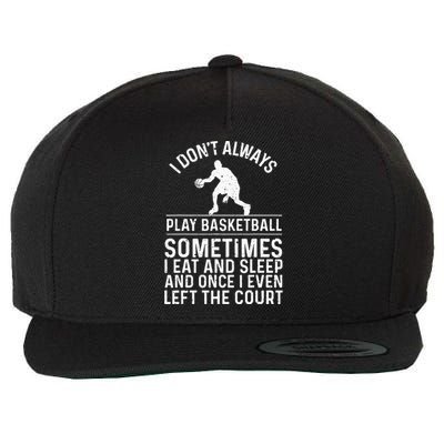 Funny Basketball Design For Kids Men Women Basketball Lovers Wool Snapback Cap