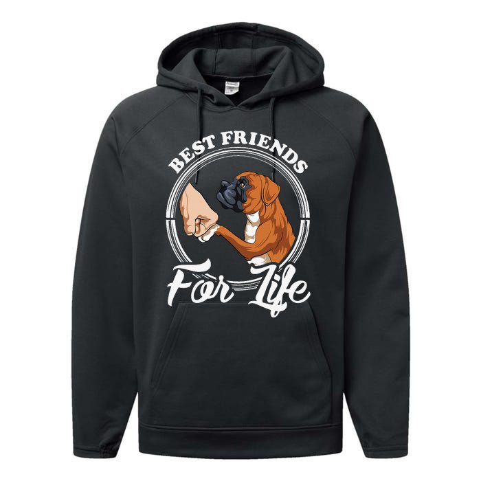 Funny Boxer Dog Boxer Dog Lover Performance Fleece Hoodie