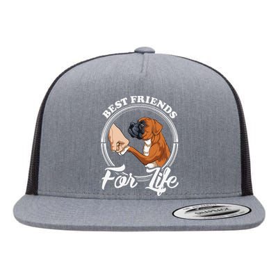 Funny Boxer Dog Boxer Dog Lover Flat Bill Trucker Hat