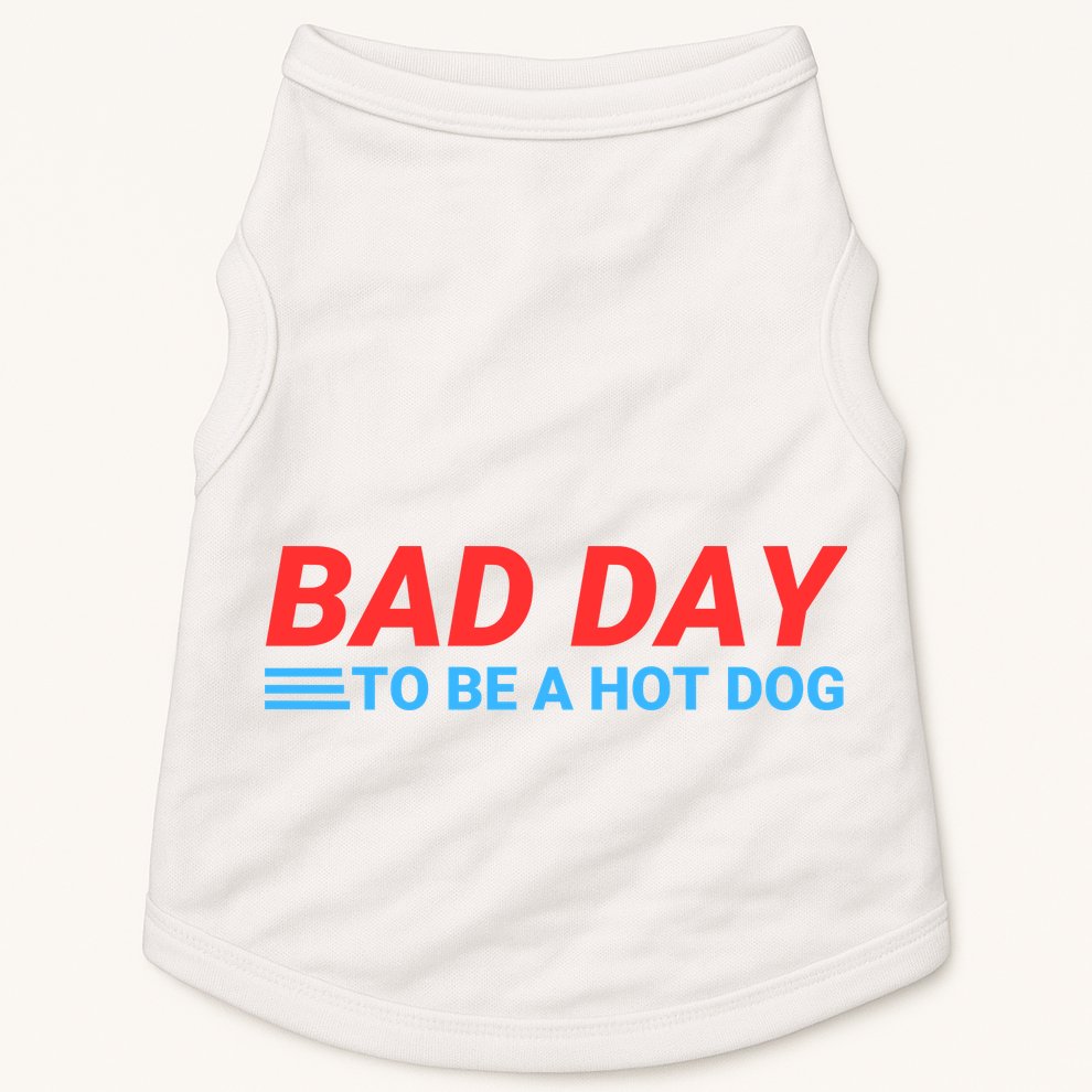 Funny Bad Day To Be A Hot Dog Hot Dog Foodie Funny Hot Dog Dad Life Doggie Tank