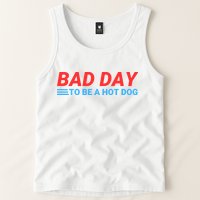 Funny Bad Day To Be A Hot Dog Hot Dog Foodie Funny Hot Dog Dad Life Tank Top
