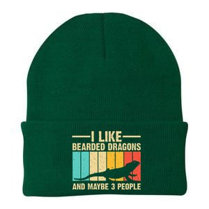 Funny Bearded Dragon Design Pogona Reptile Lover Men Women Knit Cap Winter Beanie