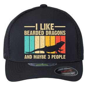 Funny Bearded Dragon Design Pogona Reptile Lover Men Women Flexfit Unipanel Trucker Cap