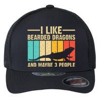 Funny Bearded Dragon Design Pogona Reptile Lover Men Women Flexfit Unipanel Trucker Cap