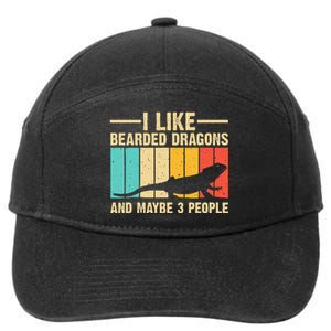 Funny Bearded Dragon Design Pogona Reptile Lover Men Women 7-Panel Snapback Hat