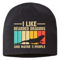 Funny Bearded Dragon Design Pogona Reptile Lover Men Women Sustainable Beanie