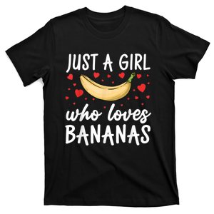 Funny Banana Design For Women Girl Banana Fruit Food Lovers T-Shirt