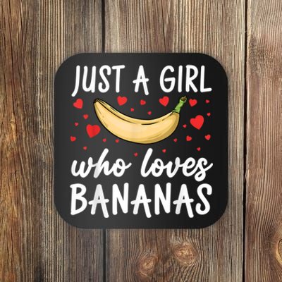 Funny Banana Design For Women Girl Banana Fruit Food Lovers Coaster