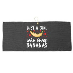 Funny Banana Design For Women Girl Banana Fruit Food Lovers Large Microfiber Waffle Golf Towel