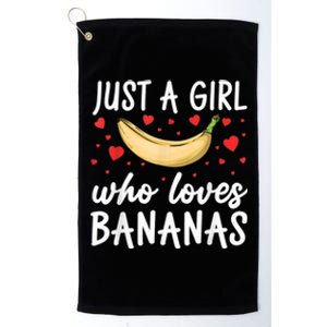 Funny Banana Design For Women Girl Banana Fruit Food Lovers Platinum Collection Golf Towel