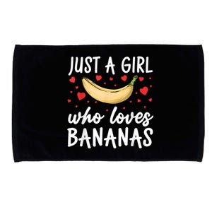 Funny Banana Design For Women Girl Banana Fruit Food Lovers Microfiber Hand Towel