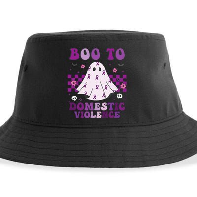 funny Boo Domestic Violence Awareness Sustainable Bucket Hat