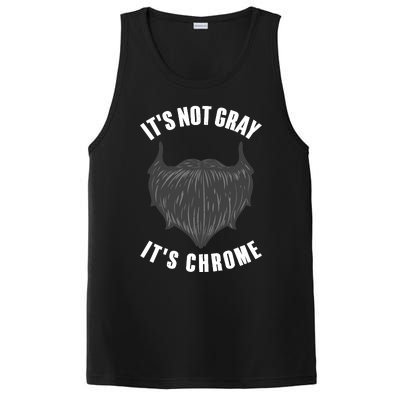 Funny Beard Design For Boy Gray Chrome Beard Lovers PosiCharge Competitor Tank