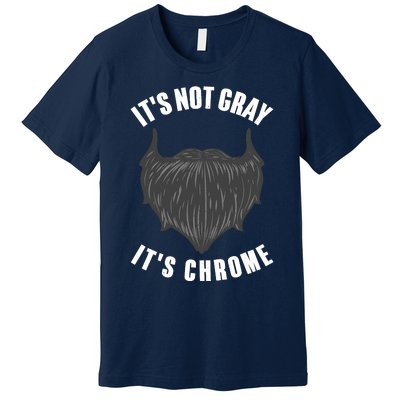 Funny Beard Design For Boy Gray Chrome Beard Lovers Premium T-Shirt