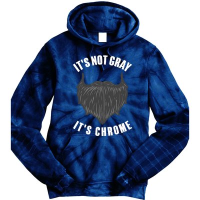 Funny Beard Design For Boy Gray Chrome Beard Lovers Tie Dye Hoodie