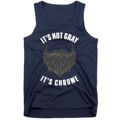 Funny Beard Design For Boy Gray Chrome Beard Lovers Tank Top