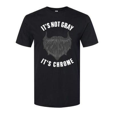 Funny Beard Design For Boy Gray Chrome Beard Lovers Softstyle CVC T-Shirt