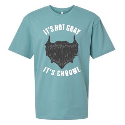 Funny Beard Design For Boy Gray Chrome Beard Lovers Sueded Cloud Jersey T-Shirt