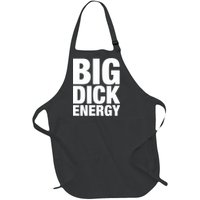 Funny Big Dick Energy Gift BDE Adult Humor Meme Workout Ego Flex Bro Gift Full-Length Apron With Pockets