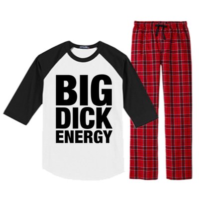 Funny Big Dick Energy Gift BDE Adult Humor Meme Workout Ego Flex Bro Gift Raglan Sleeve Pajama Set