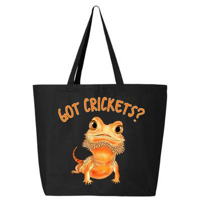 Funny Bearded Dragon Got Crickets Lizard Reptile Herpetology 25L Jumbo Tote