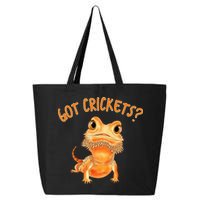 Funny Bearded Dragon Got Crickets Lizard Reptile Herpetology 25L Jumbo Tote