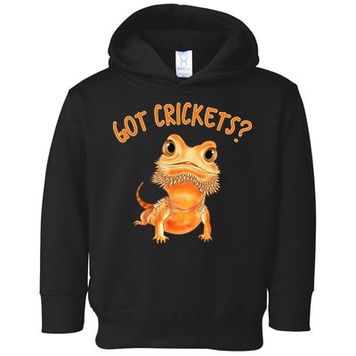 Funny Bearded Dragon Got Crickets Lizard Reptile Herpetology Toddler Hoodie