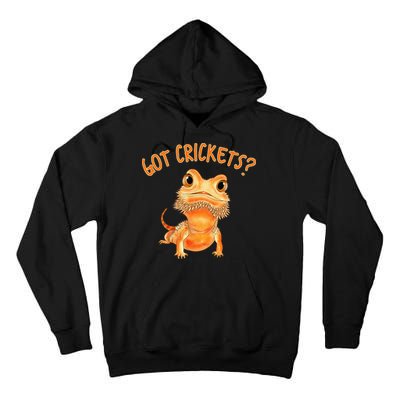 Funny Bearded Dragon Got Crickets Lizard Reptile Herpetology Tall Hoodie