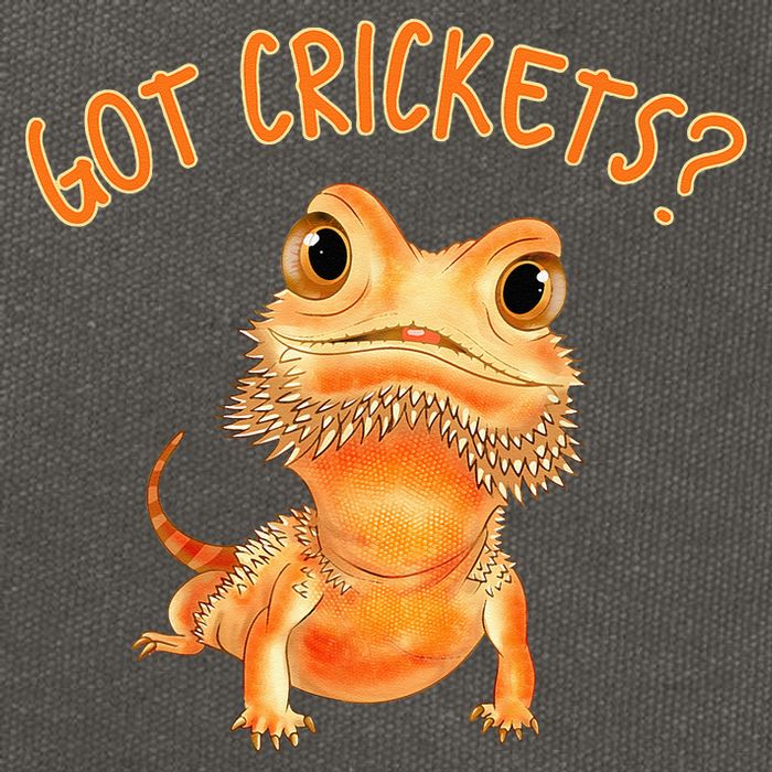 Funny Bearded Dragon Got Crickets Lizard Reptile Herpetology Cotton Canvas Backpack
