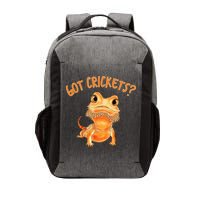 Funny Bearded Dragon Got Crickets Lizard Reptile Herpetology Vector Backpack