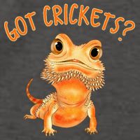 Funny Bearded Dragon Got Crickets Lizard Reptile Herpetology Vector Backpack