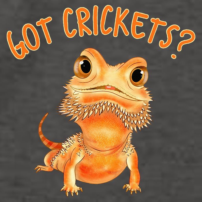 Funny Bearded Dragon Got Crickets Lizard Reptile Herpetology Vector Backpack