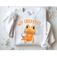 Funny Bearded Dragon Got Crickets Lizard Reptile Herpetology Sweatshirt