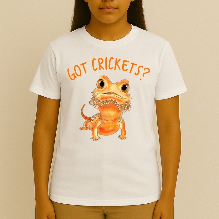 Funny Bearded Dragon Got Crickets Lizard Reptile Herpetology T-Shirt