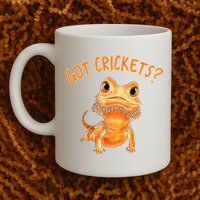 Funny Bearded Dragon Got Crickets Lizard Reptile Herpetology Mug