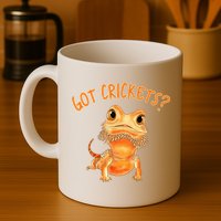 Funny Bearded Dragon Got Crickets Lizard Reptile Herpetology Mug