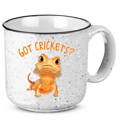 Funny Bearded Dragon Got Crickets Lizard Reptile Herpetology 15oz Campfire Ceramic Mug