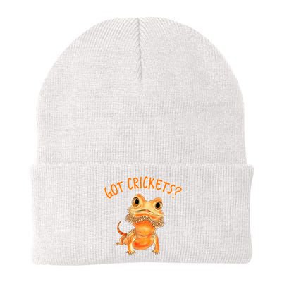 Funny Bearded Dragon Got Crickets Lizard Reptile Herpetology Beanie