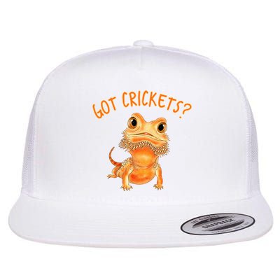 Funny Bearded Dragon Got Crickets Lizard Reptile Herpetology Flat Bill Trucker Hat