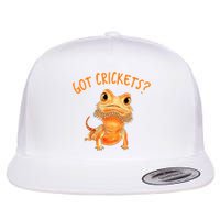 Funny Bearded Dragon Got Crickets Lizard Reptile Herpetology Flat Bill Trucker Hat