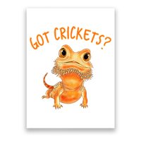 Funny Bearded Dragon Got Crickets Lizard Reptile Herpetology Poster