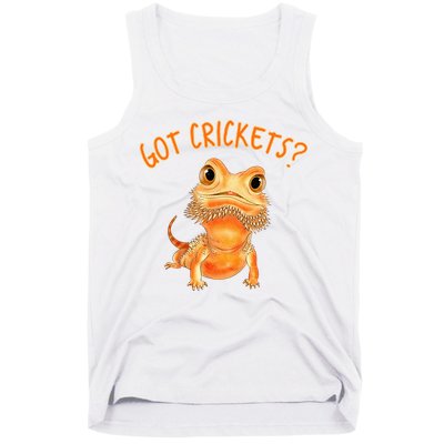 Funny Bearded Dragon Got Crickets Lizard Reptile Herpetology Tank Top