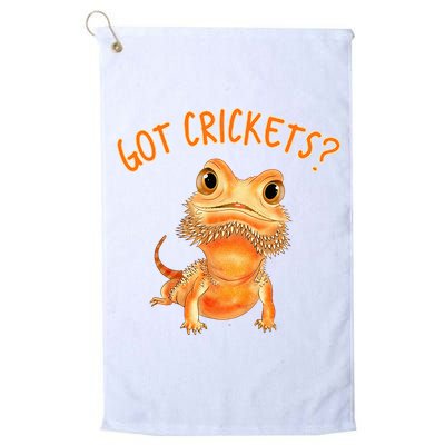 Funny Bearded Dragon Got Crickets Lizard Reptile Herpetology Golf Towel