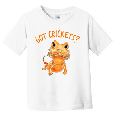 Funny Bearded Dragon Got Crickets Lizard Reptile Herpetology Toddler T-Shirt