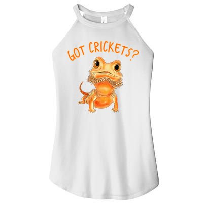 Funny Bearded Dragon Got Crickets Lizard Reptile Herpetology Women's Perfect Tri Rocker Tank