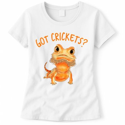 Funny Bearded Dragon Got Crickets Lizard Reptile Herpetology Womens T-Shirt