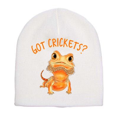 Funny Bearded Dragon Got Crickets Lizard Reptile Herpetology Short Acrylic Beanie