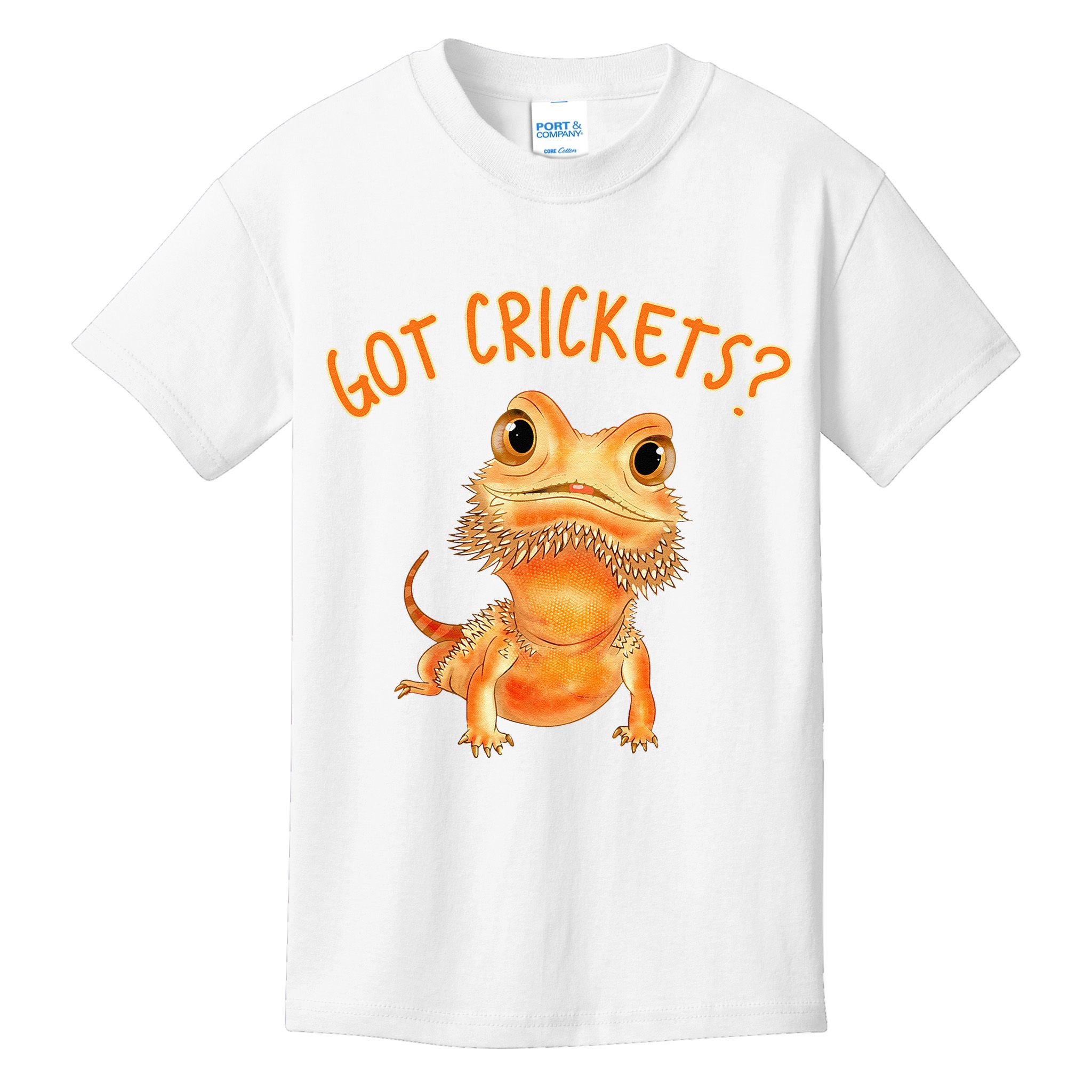 Funny Bearded Dragon Got Crickets Lizard Reptile Herpetology Kids T-Shirt