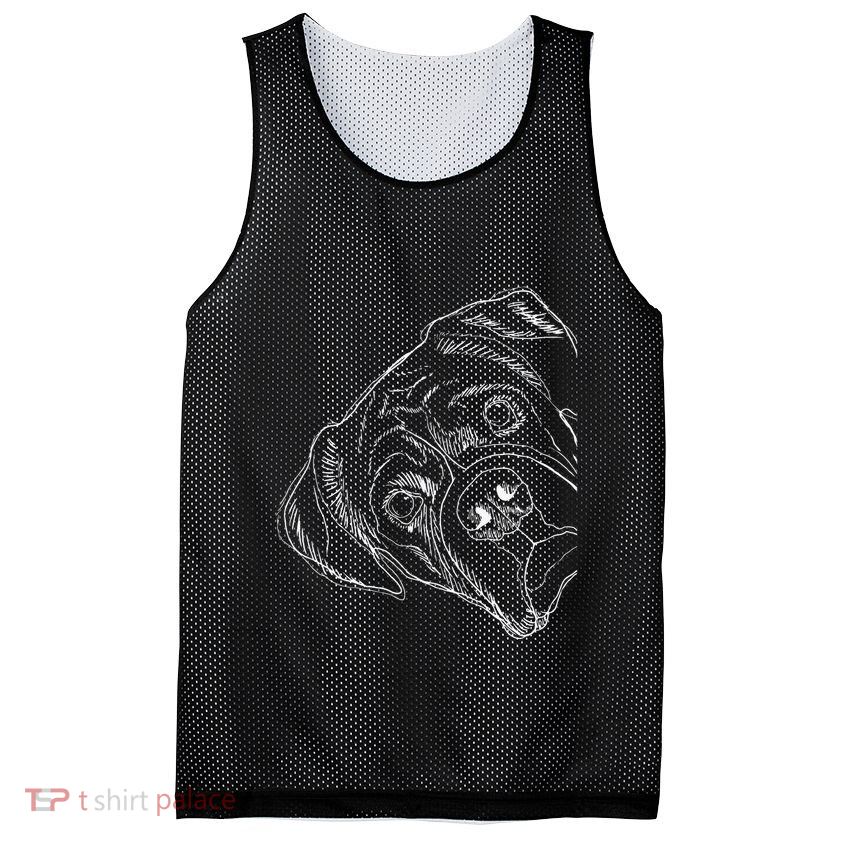 Funny Boxer Dog Mesh Reversible Basketball Jersey Tank